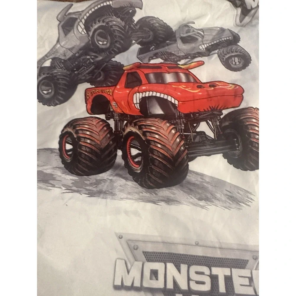 Monster Jam Trucks Twin Fitted Sheet Grave Digger Megalodon El Toro Loco